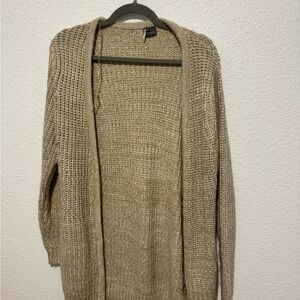 Cozy Beige Open-Front Sweater